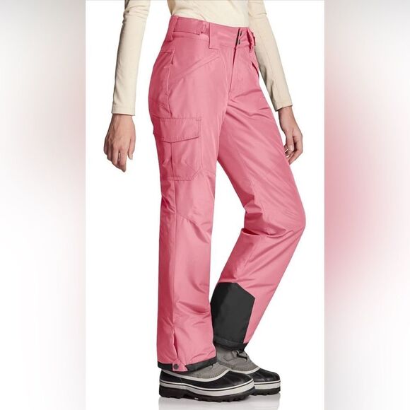 NEW TSLA Plum Winter Snow Pants Waterproof Insulated Hook Loop Waist NWT L Pink - Picture 3 of 8